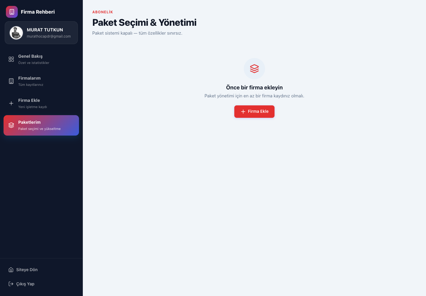 Panel paket yönetimi